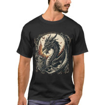 T-shirt dragon de Serpent Médiéval lourd