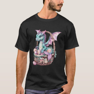 T-shirt Dragon de sirène ramassant les oeufs de Pâques cha