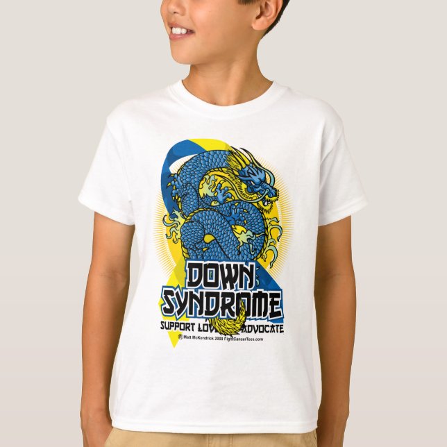 T-shirt Dragon de syndrome de Down (Devant)