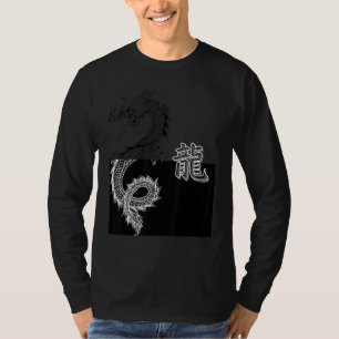T-shirt Dragon de Tokyo japonais esthétique asiatique noir
