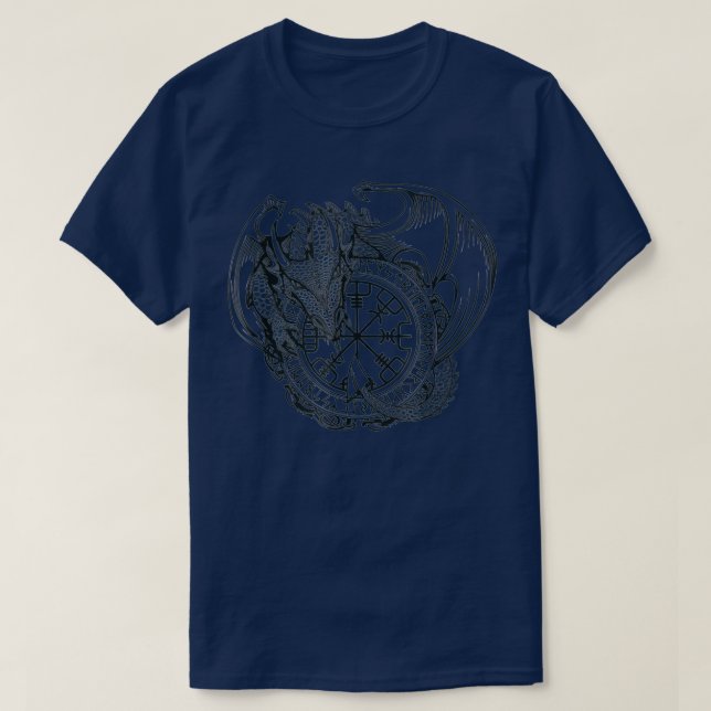 T-shirt Dragon d'Islande Nordic Viking Battle Folklore (Design devant)