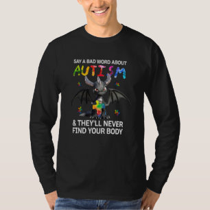 T-shirt Dragon Dit Un Mauvais Mot Sur L'Autisme Qu'Ils Ne