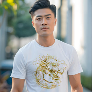 T-shirt Dragon d'or chinois