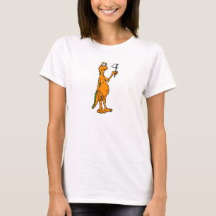 T-shirt Dragon édenté idiot avec le drapeau blanc mignon