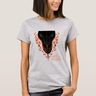 T-shirt Dragon en flammes derrière l'épée