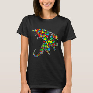 T-shirt Dragon Funny Puzzle Animaux Sensibilisation sur l'