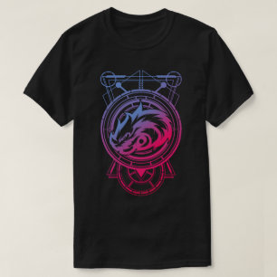 T-shirt Dragon géométrique