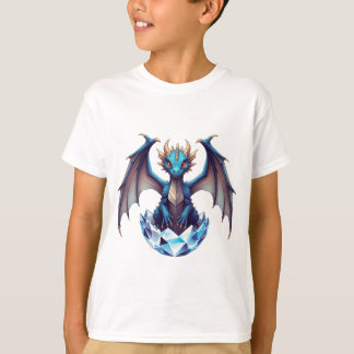 T-Shirt Dragon hatchling emerging from crystal egg