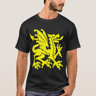 T-shirt Dragon Héraldique 01 - Jaune