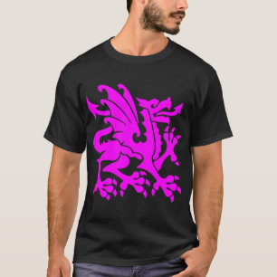 T-shirt Dragon héraldique 01 - Magenta