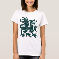 Dragon héraldique 01 - Vert foncé