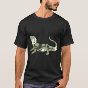 T-shirt Dragon I Lizard I Pogona Silhouette