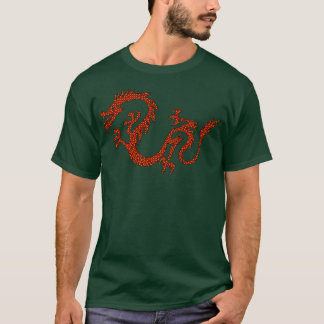 T-shirt Dragon Japan Retro Style Asia Mosaic Dragon