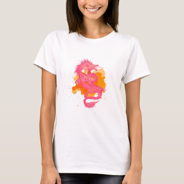 T-shirt dragon japonais (Devant)