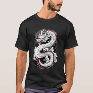 T-shirt Dragon Japonais Dans Les Nuages Hommes Femmes Myth