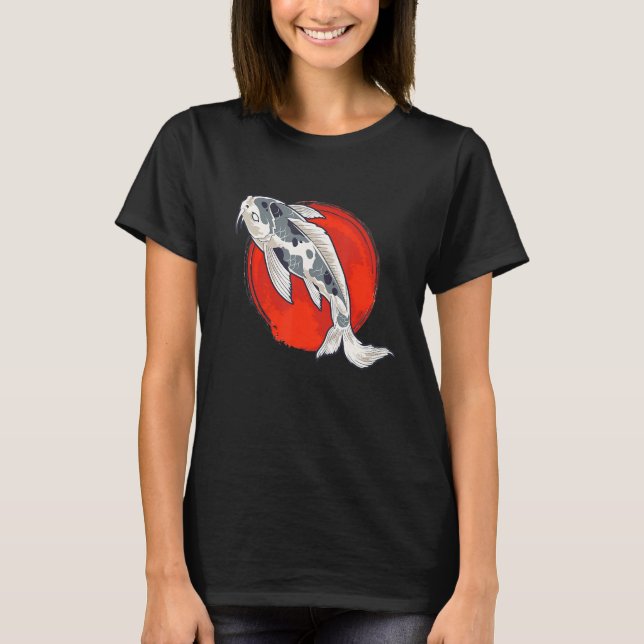 T-shirt Dragon japonais de tatouage Koi Carpe Japon Poisso (Devant)