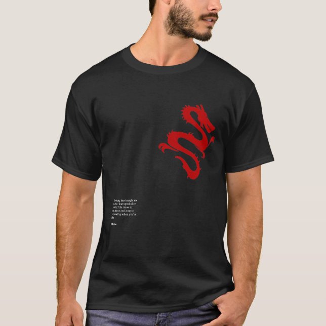 T-shirt dragon japonais pour skateboarders avec de (Devant)