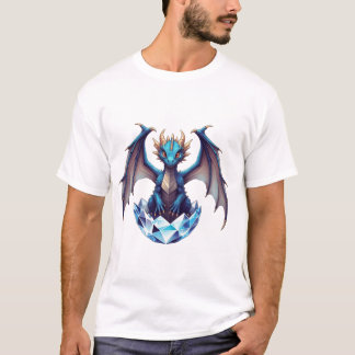 T-Shirt Dragon nouveau-né émergeant d'un œuf de cr