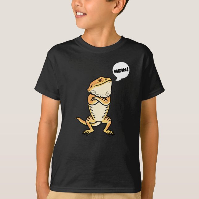 T-shirt Dragon Pogona Reptile Lizard à tête têtue (Devant)