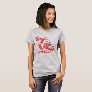 T-shirt Dragon Rouge Asiatique