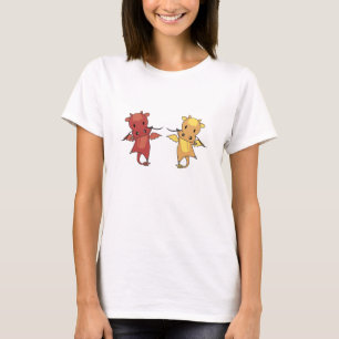 T-shirt Dragon Rouge Et Jaune Dragon Fairy Tale Imaginaire