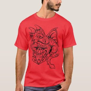 T-shirt Dragon RPG Dice Tablett Jeu