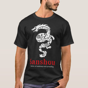 T-shirt Dragon Sanshou Boxe Chinoise Arts Martiaux _