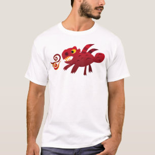 T-shirt Dragon solide rouge (adulte)