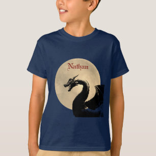 T-shirt Dragon sous la lumière de la lune Personnalisé