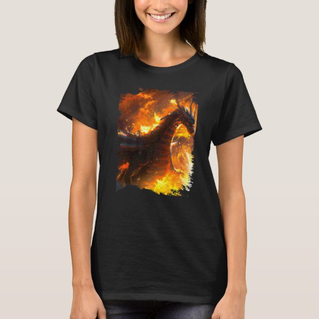 T-shirt Dragon Spatial Respirant du Feu (Devant)
