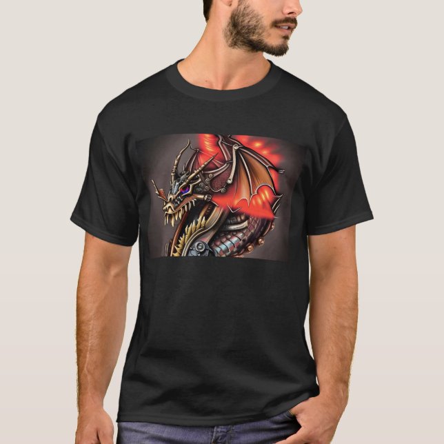 T-shirt Dragon Steampunk (Devant)