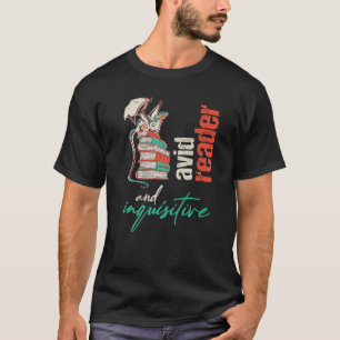 T-shirt Dragon sur les livres Lecteur avide et curieux Pou