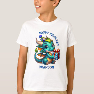 T-shirt Dragon Thème Personnalisé Anniversaire Garçon