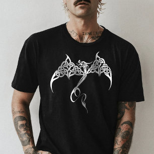 T-shirt Dragon tribal celtique noir blanc