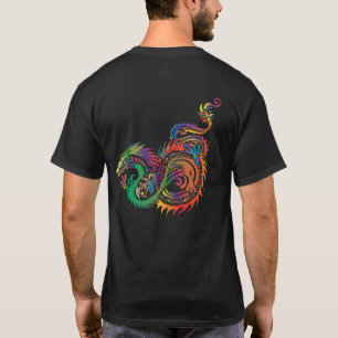 T-shirt Dragon tribal coloré