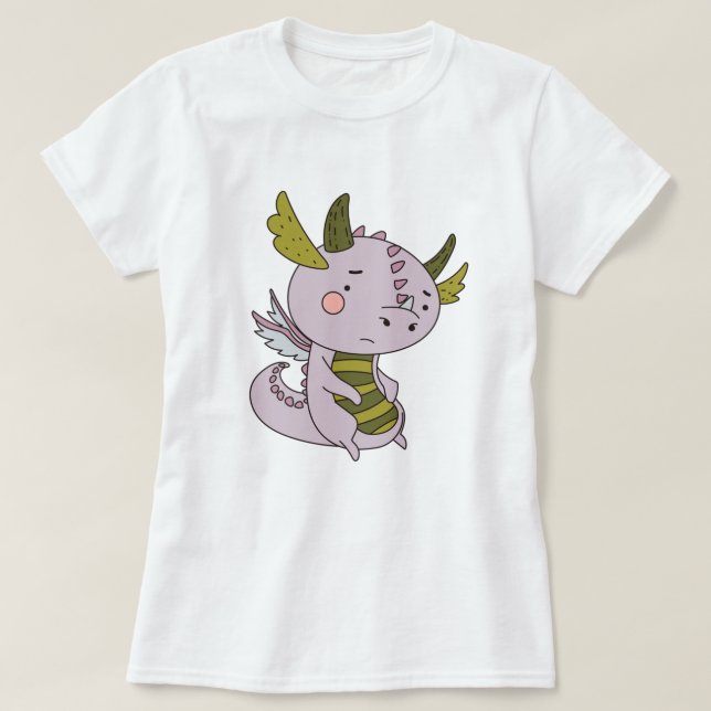 T-shirt Dragon triste (Design devant)