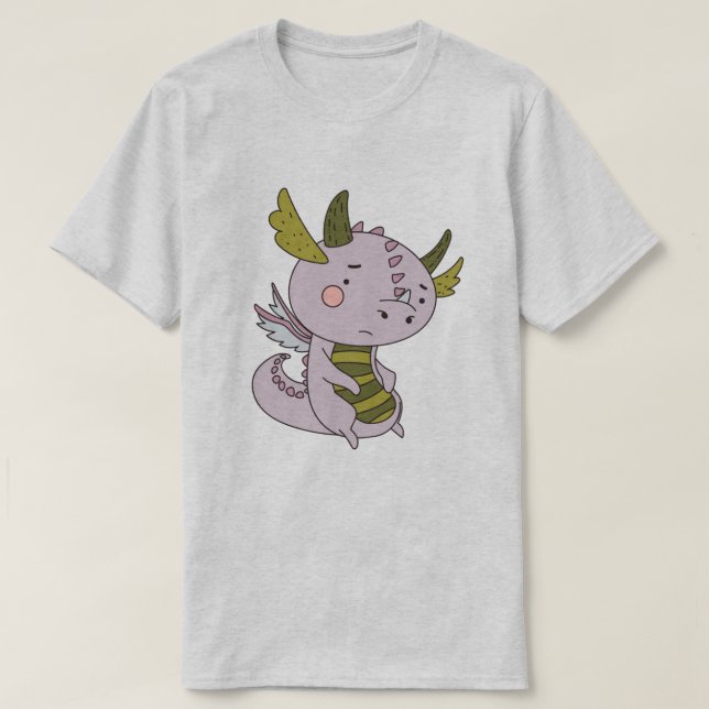 T-shirt Dragon triste (Design devant)