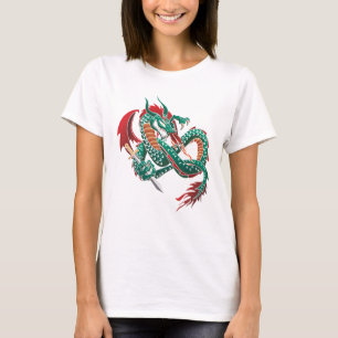 T-shirt Dragon Volant Vert