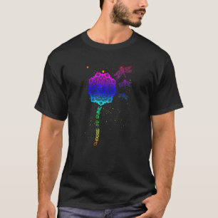 T-shirt Dragonfly coloré Mandala Paix Zen Yoga Chakra O