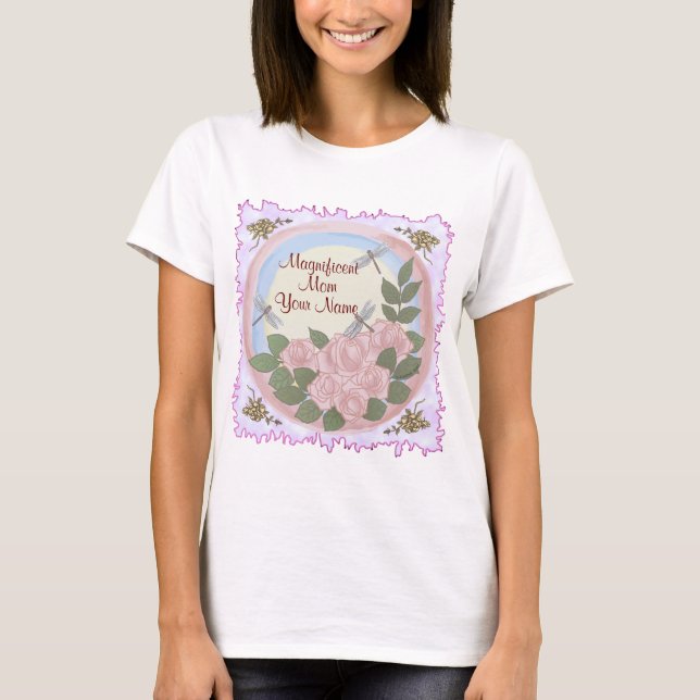 T-shirt Dragonfly Rose Maman (Devant)