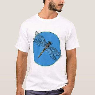 T-shirt Dragonfly Summer – Light Blue Circle Art