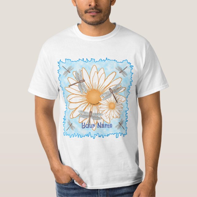 T-shirt Dragonfly White Daisy (Devant)