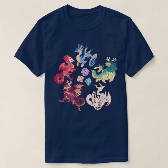 T-shirt Dragons chromatiques (Design devant)