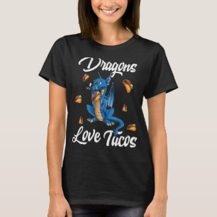 T-shirt Dragons Love Tacos Mexicain Nourriture Pour Enfant
