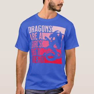 T-shirt Dragons sont les filles les meilleurs amis pour le
