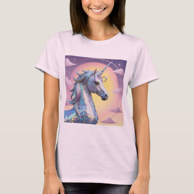 T-shirt Dragons & Unicorns Design - Imaginaire Créature Ar (Devant)
