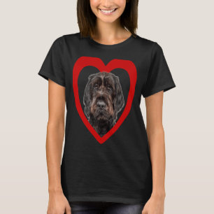 T-shirt Drahthaar Chien Coeur Allemand À poils durs Pointe
