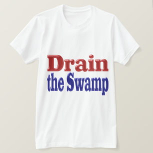 T-shirt Drainer le texte bleu marécage
