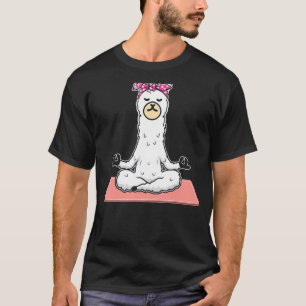T-shirt Drame de lama alpaga Yoga Paix Méditation  Pour le