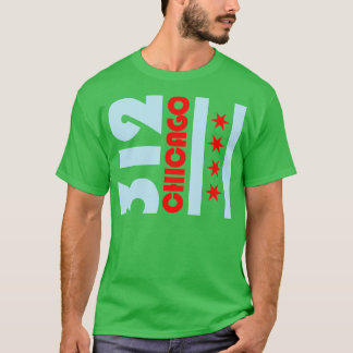 T-shirt Drapeau 312 Chicago Illinois Chi Town